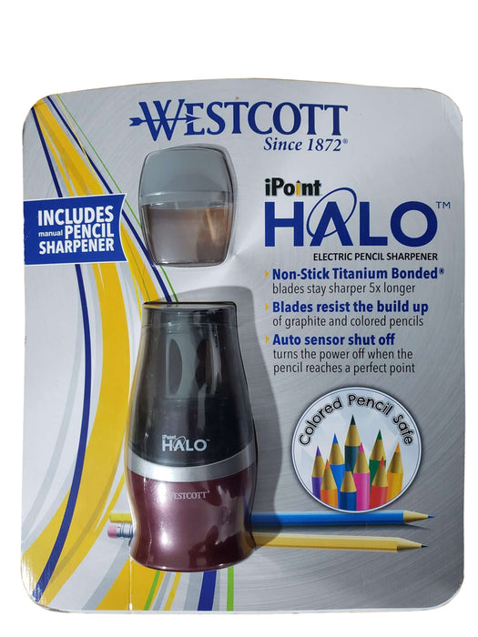 Westcott iPoint Halo Electric Pencil Sharpener - Red