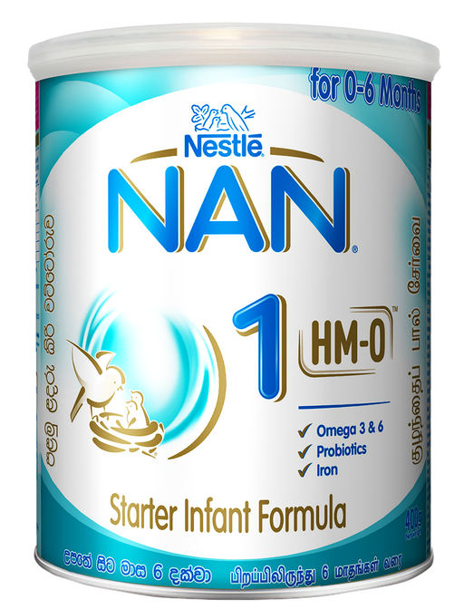 Nestle NAN 1 HMO Starter Infant Formula with Iron – Birth to 6 months, 400g Tin