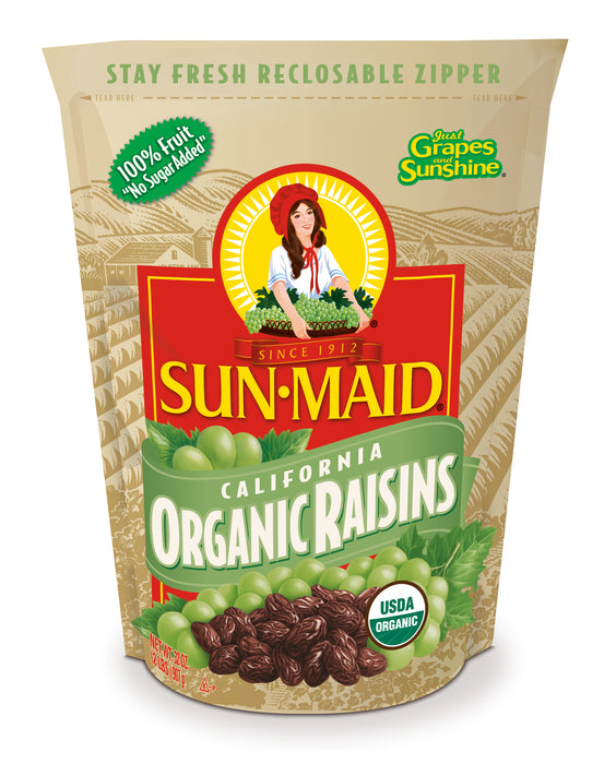 Sun Maid Organic California Sun Dried Raisins 905g