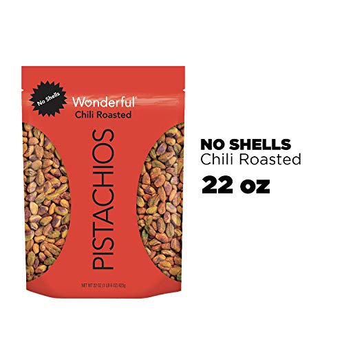 Wonderful Pistachios, No Shells, Chili Roasted, 623g Resealable Pouch