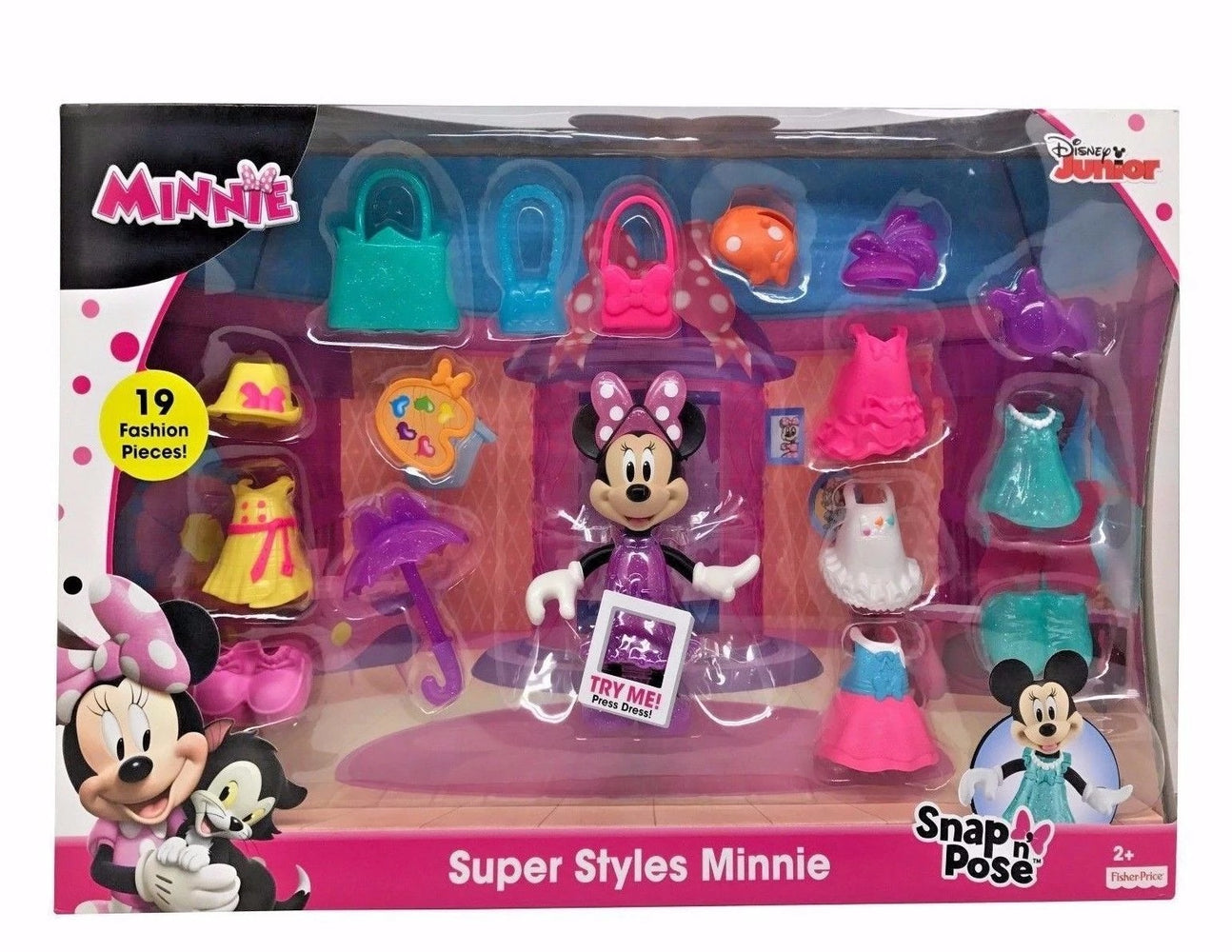 Disney Junior Super Styles Minnie Snap n' Pose 19 Fashion Pieces