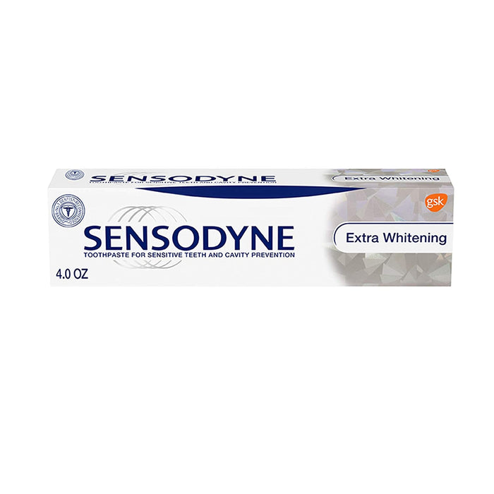 Sensodyne Toothpaste for Sensitive Teeth & Cavity Protection, Extra Whitening 113g