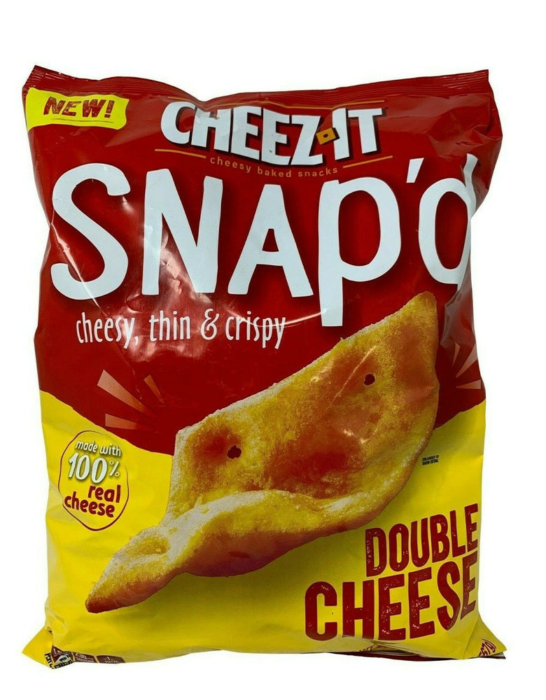 Cheez It Snap'd Cheesy Baked Snacks Thin & Crispy Double Cheese 20 OZ Exp: Jan 2022