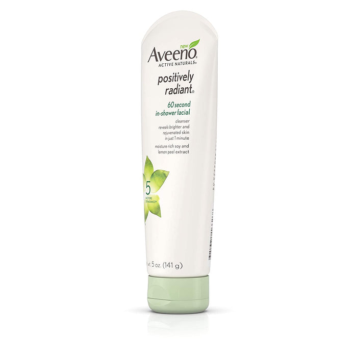 Aveeno Positively Radiant 60 Second In-Shower Facial Cleanser 141g