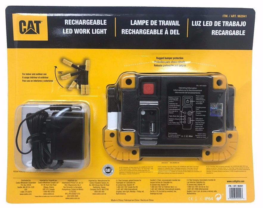 CAT  Rechargeable LED Work Light High 1100 & Low 550 Lumens
