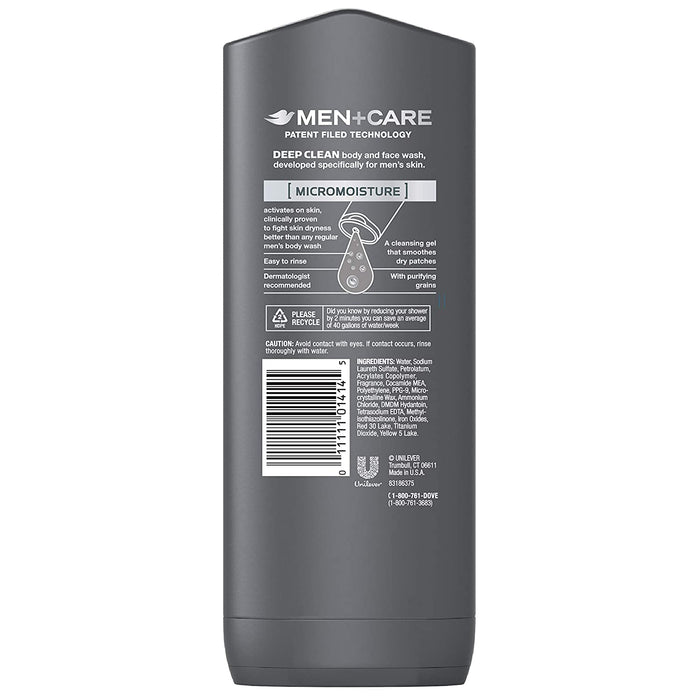 Dove Men+Care Body and Face Wash, Deep Clean 532ml
