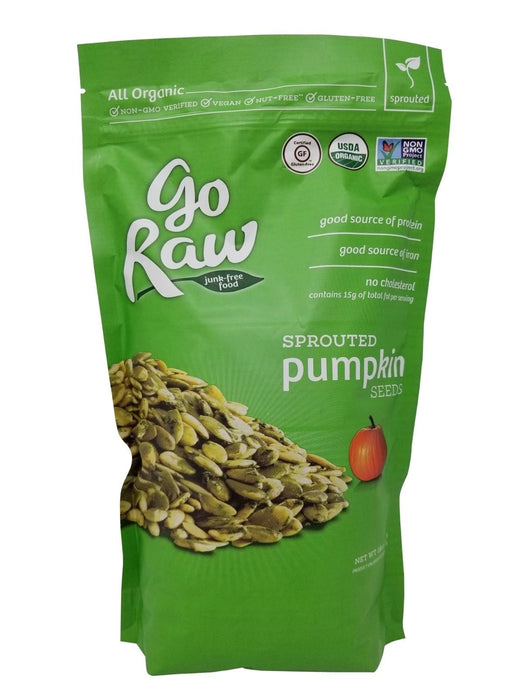 Go Raw All Organic Sprouted Pumpkin Seeds, Vegan, Nut-Free 18 OZ