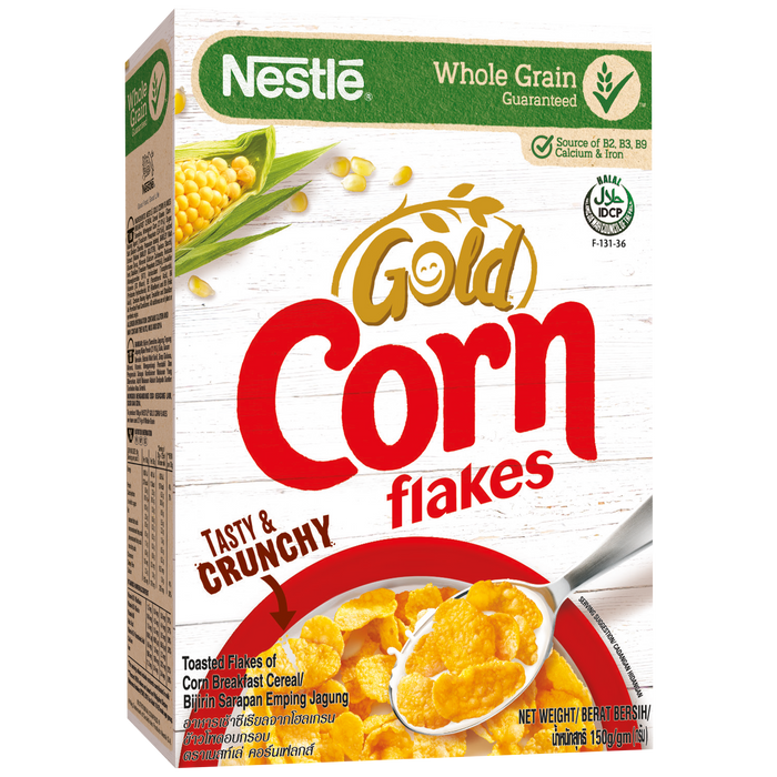 Nestlé GOLD CORN FLAKES Breakfast Cereal 150g Box