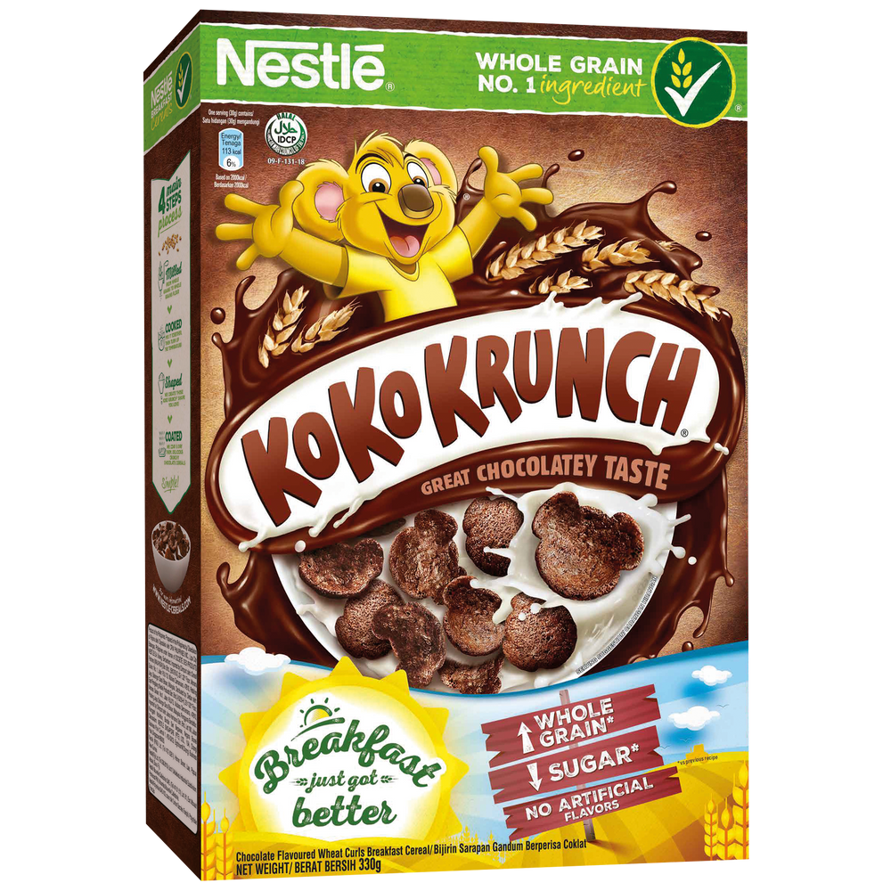 Nestlé KOKO KRUNCH Breakfast Cereal 330g Box