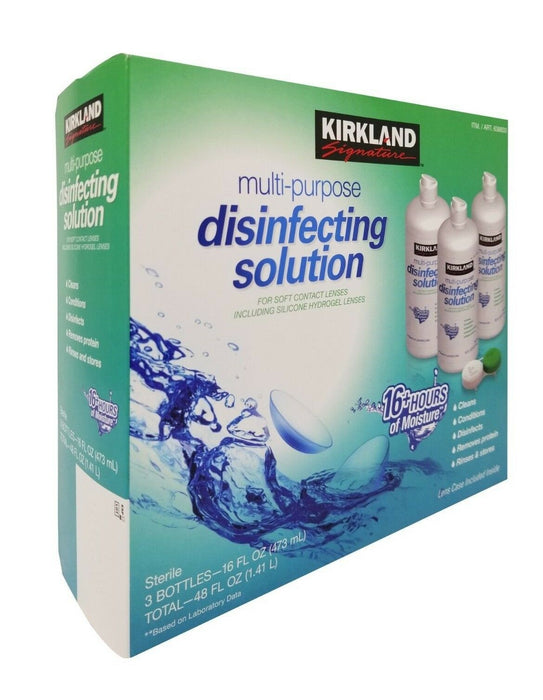 Kirkland Signature Multi-Purpose Disinfecting Solution 3 Pack Net 48 FL OZ