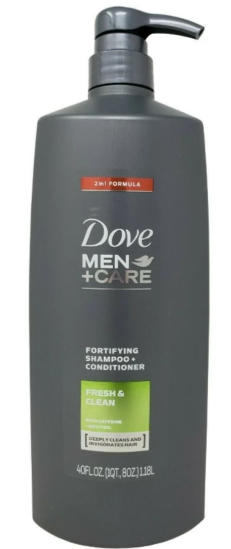 Dove Men + Care 2 In 1 Shampoo + Conditioner with Caffeine & Menthol 40 FL OZ