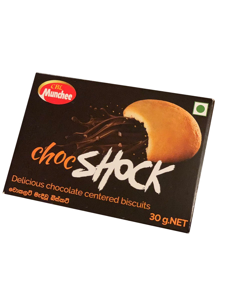 CBL Munchee Choc Shock Delicious Chocolate Centered Biscuits 30g