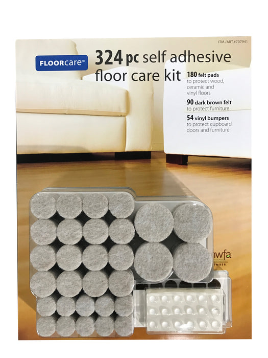 Floorcare 324 pc Self Adhesive Floor Care Kit