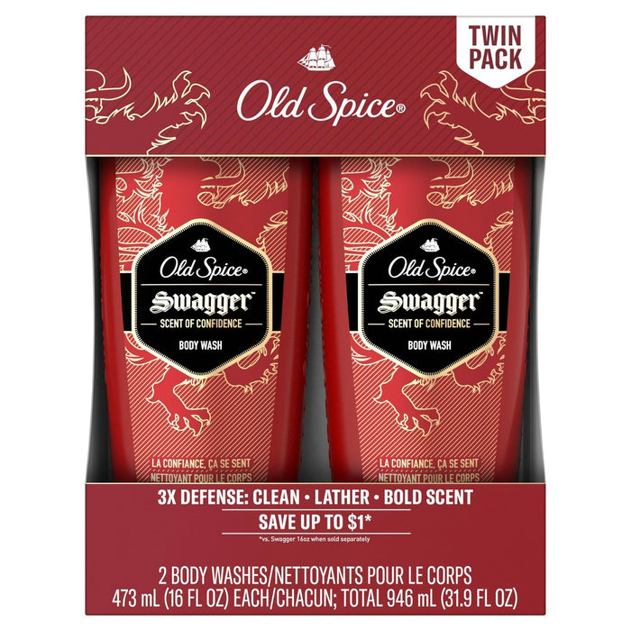 Old Spice Swagger Scent of Confidence Body Wash - Total 946ml