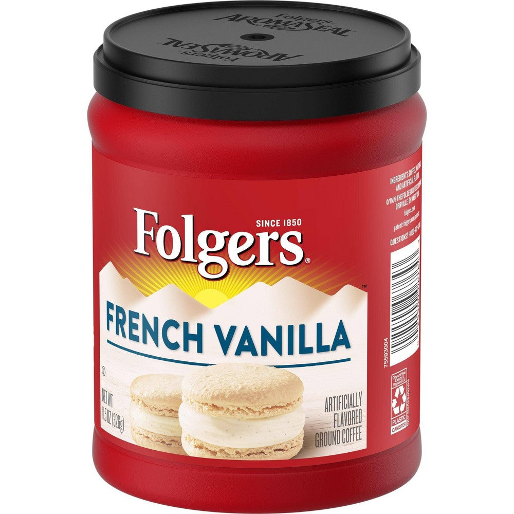 Folgers French Vanilla Artificially Flavored Ground Coffee 326g
