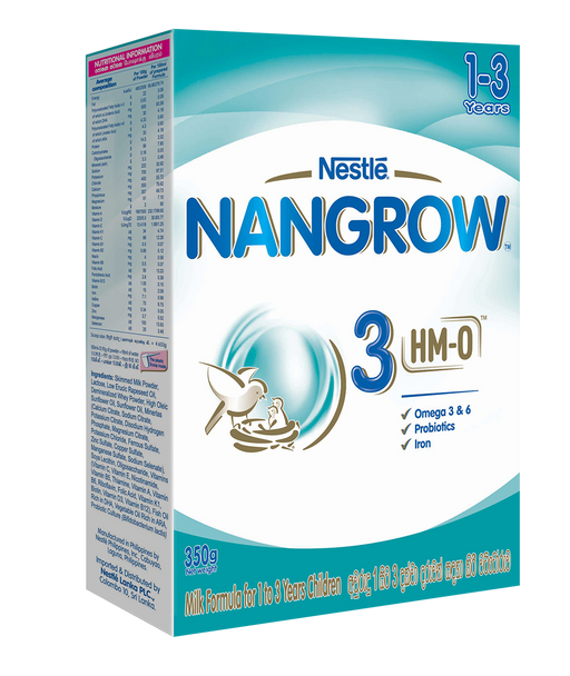 Nestle NANGROW 3 HMO Milk Formula for 1 to 3 years Children, 350g Bag in Box Pack
