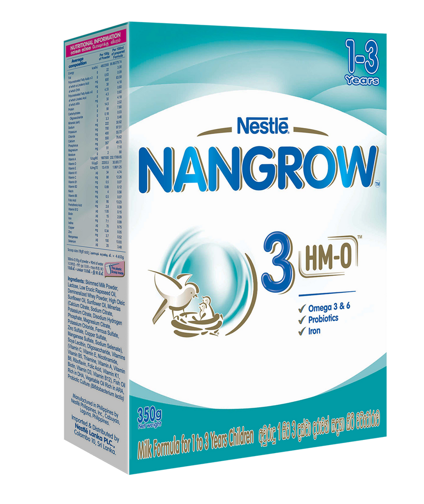 Nestle NANGROW 3 HMO Milk Formula for 1 to 3 years Children, 350g Bag in Box Pack
