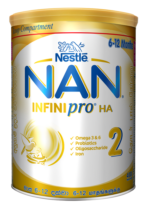 Nestle NAN INFINIpro HA 2 Follow Up Formula - 6-12 months, 400g Tin
