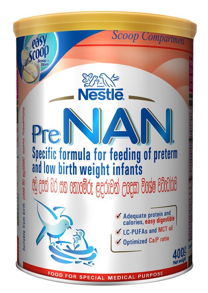 Nestle PreNAN Specific formula for feeding of Preterm and Low Birth Weight Infants – Suitable from Birth, 400g Tin