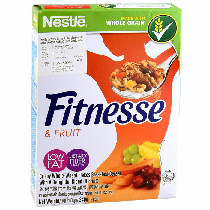 Nestlé Fitnesse Fruits Breakfast Cereal 230g Box