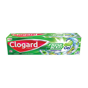 Clogard Fresh Blast Gel Toothpaste Lemongrass+ Aloe 120G