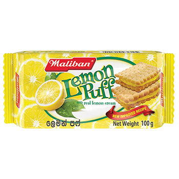 Maliban Lemon Puff with Real Lemon Cream 100g