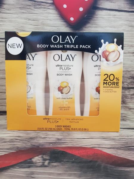 Olay Ultra Moisture Plus With Shea Butter Vitamins B3, 700ml in each, 3 Pack