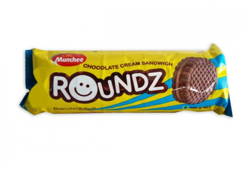 CBL Munchee Chocolate Cream Sandwich Roundz Biscuits 100g