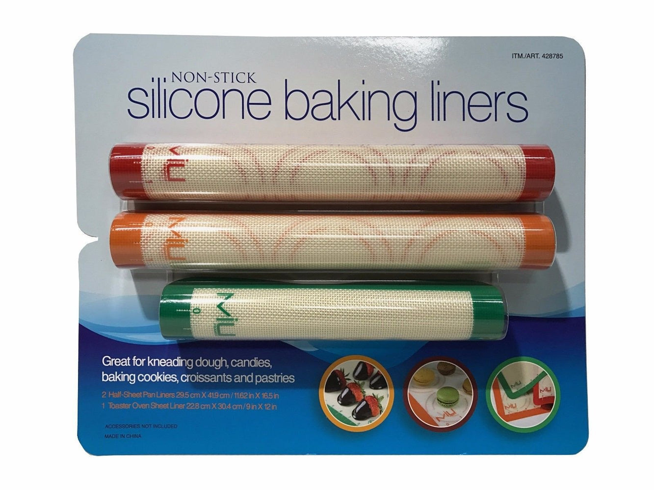 MIU Non-Stick Silicon Baking Liners 3 Pack