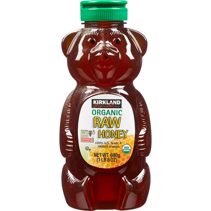 Kirkland Signature Raw Organic Honey Bear 680g