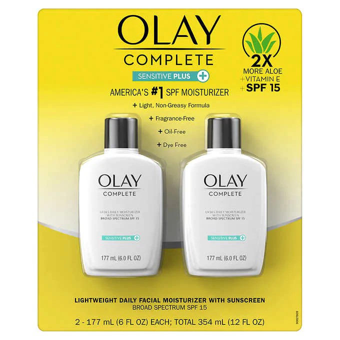 Olay Complete Sensitive Plus Moisturizer 177ml Each - 2 Pack