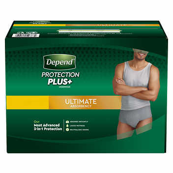 Depend Fit-Flex Incontinence Underwear for Men 46 Pack - Small/Medium