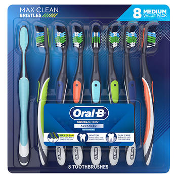 Oral-B CrossAction Advanced Toothbrush Medium  8-Pack