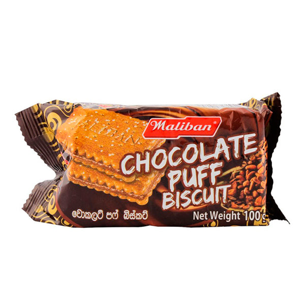 Maliban Chocolate Puff Biscuit 100g