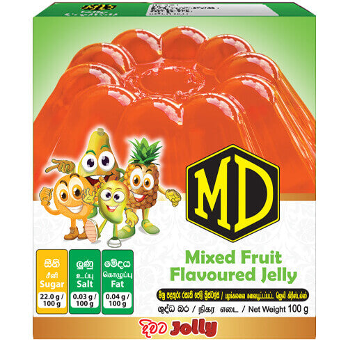 MD Mixed Fruit Flavoured Jelly Crystal 100g