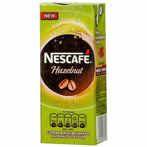 Nescafe Hazelnut Coffee & Milk Beverage Hazelnut Flavour 180ml