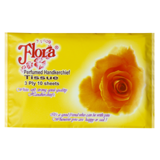Flora Perfumed Handkerchief 3 Ply 10 Sheets