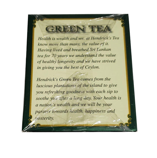 Hendrick's Green Tea 25 Enveloped Tea Bags Net Wt. 37.5g
