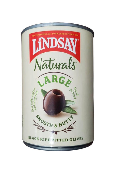 Lindsay Naturals California Black Ripe Pitted Olives 170g