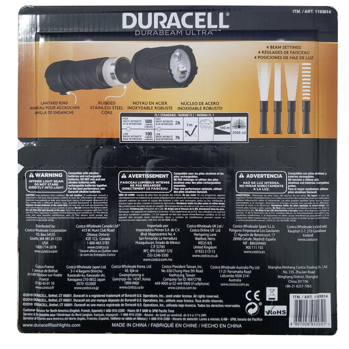 Duracell 500 Lumens LED Flashlight -3 Pack