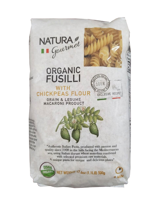 Natura Gourmet Organic Fusilli with Chickpeas Flour Macaroni 500g Exp: 18 FEB 2022