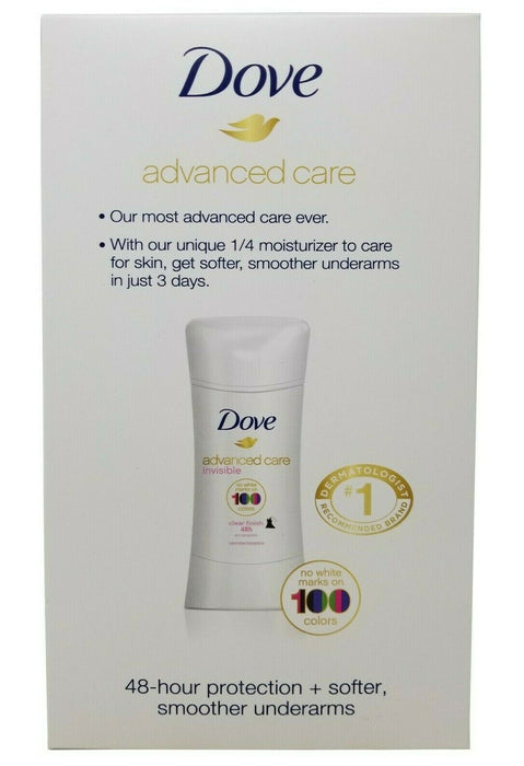 Dove Advanced Care Invisible Clear Finish Antiperspirants 74g each - 4 Pack Exp Nov-2021