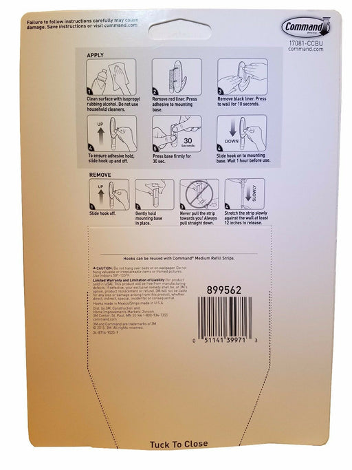 3M Command Damage-Free Hanging Wire Hooks, Strips - Large Packs-Clear Wire Hooks