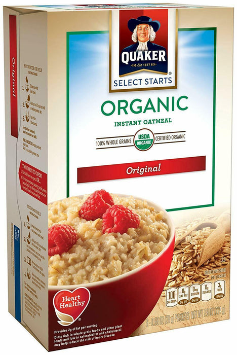Quaker Select Starts Organic Instant Oatmeal Original 224g