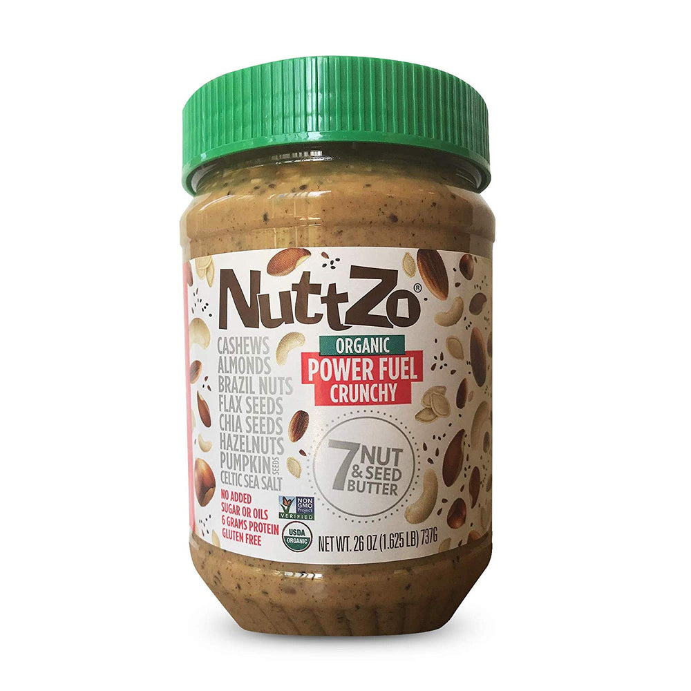 NuttZo Organic Power Fuel Crunchy Seven Nut & Seed Butter Vegan 737g