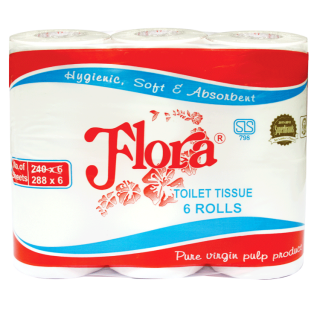 Flora Toilet Tissue Rolls 6 Pack